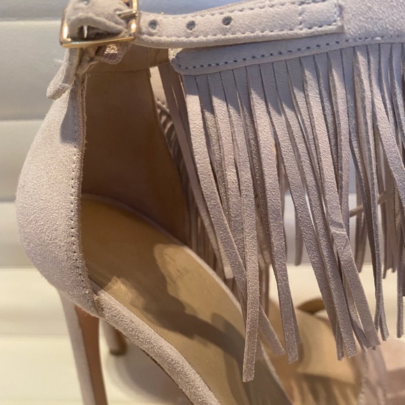 Stuart Weitzman Suede Fringed Stilettos - Picture 8 of 11